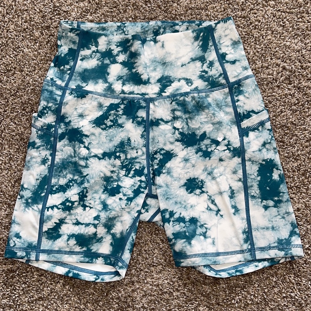 Love Fitness Apparel Tie Dye Pocket Biker Shorts Small